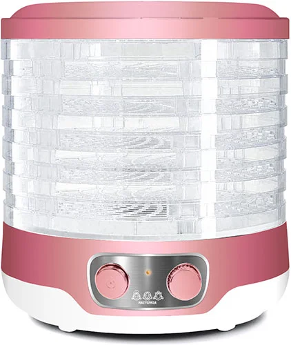 Сушилка ТМ Мастерица д/овощей EFD-3061 розовый перламутр 6 поддонов + 1 поддон д/пастилы в подарок, 250 Вт, D 26 см