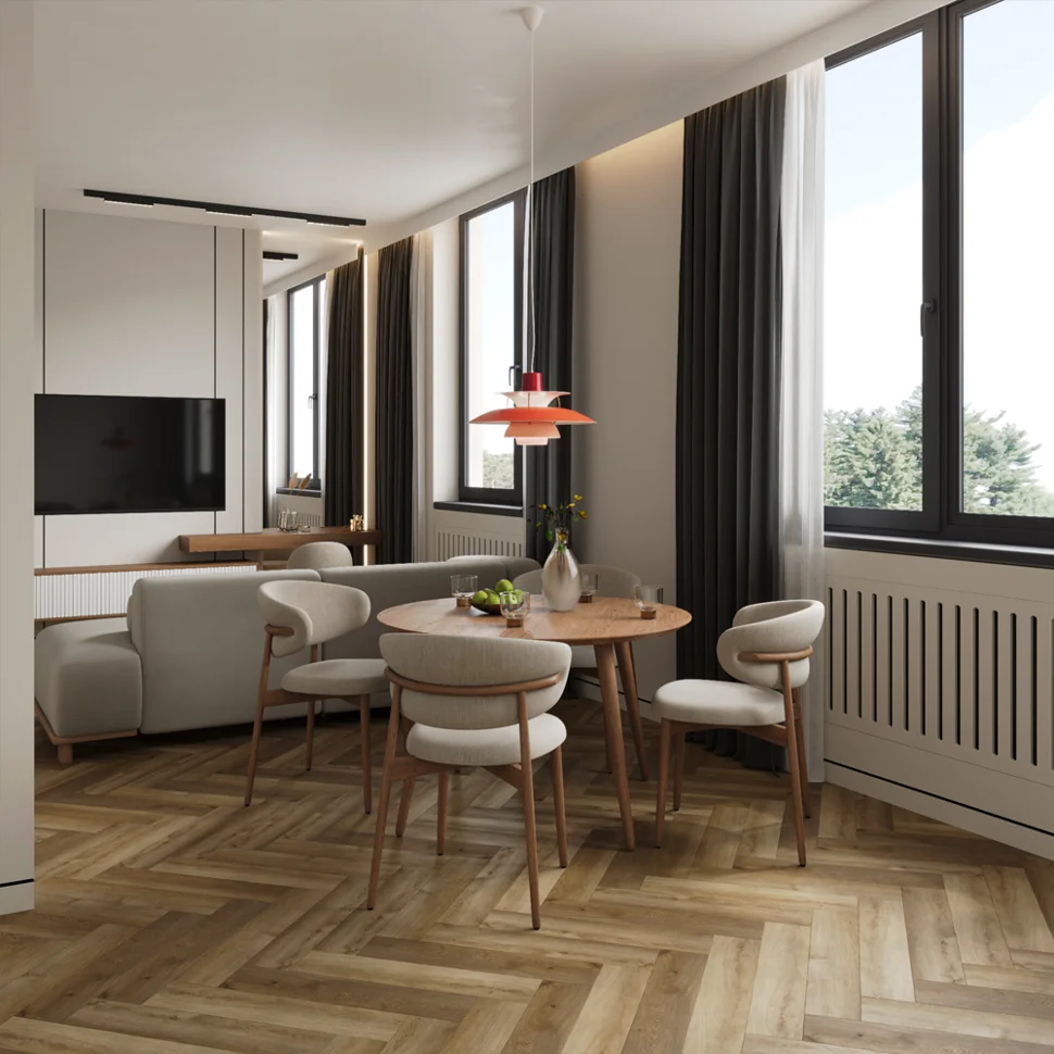 Плитка каменно-полимерная SPC FLOORWOOD Authentic 43 класс Античное Золото 640*128*4 мм, арт.1737 (с фаской)