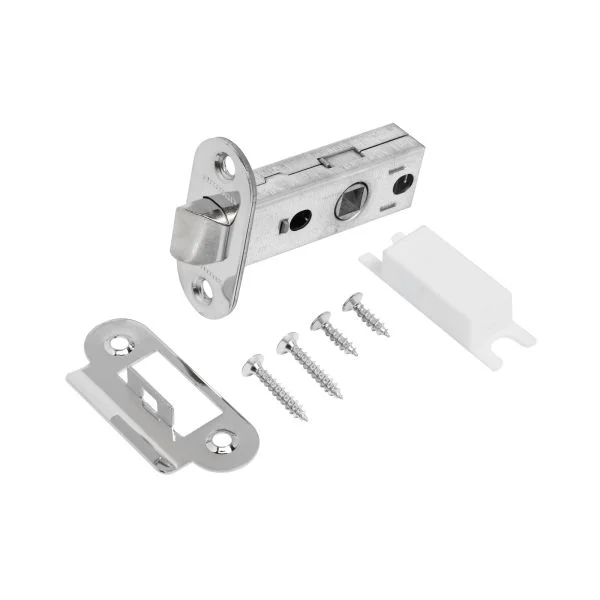 Защелка дверная АЛЛЮР АРТ L45-8-R CP хром B2B пакет планка 25мм Защелка дверная АЛЛЮР АРТ L45-8-R CP хром B2B пакет планка 25мм