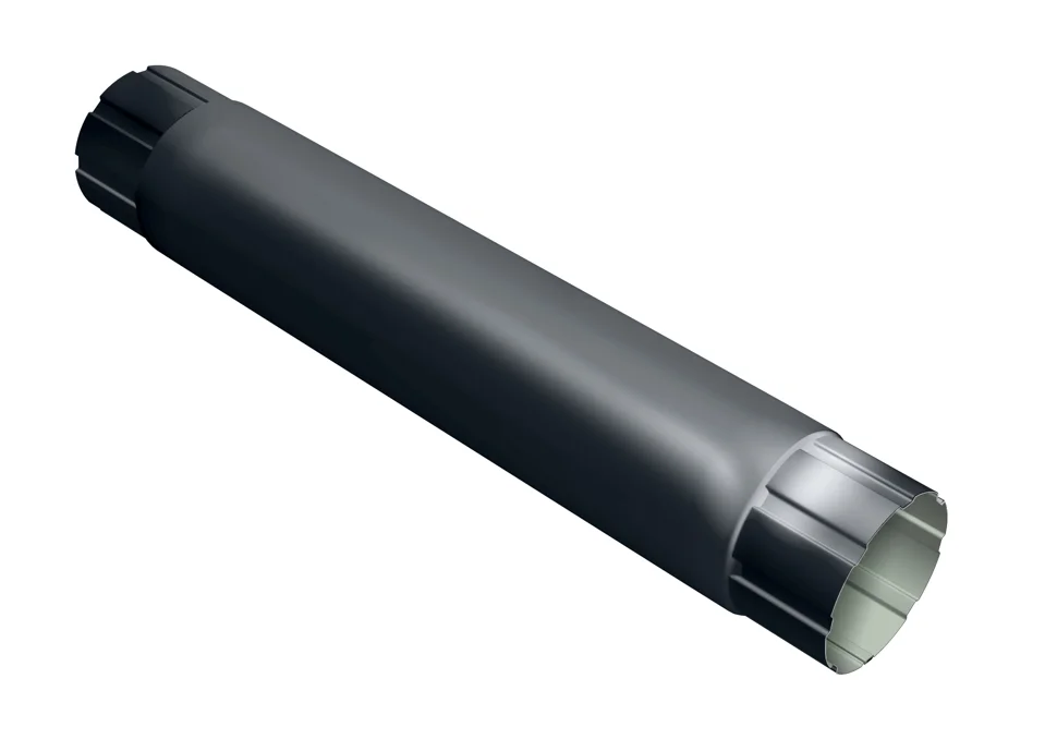 Труба круглая соединительная Optima, 90мм, 1м RAL 7024