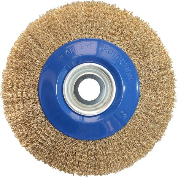 Щетка для точил 200мм мягкая, переходники 1/2", 5/8", 3/4", 7/8", 1", ПРАКТИКА