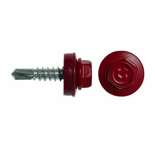 Саморез кровельный 4,8x19 сверло №2 (красное вино) RAL 3005 (уп 250шт) Bh Саморез кровельный 4,8x19 сверло №2 (красное вино) RAL 3005 (уп 250шт) Bh