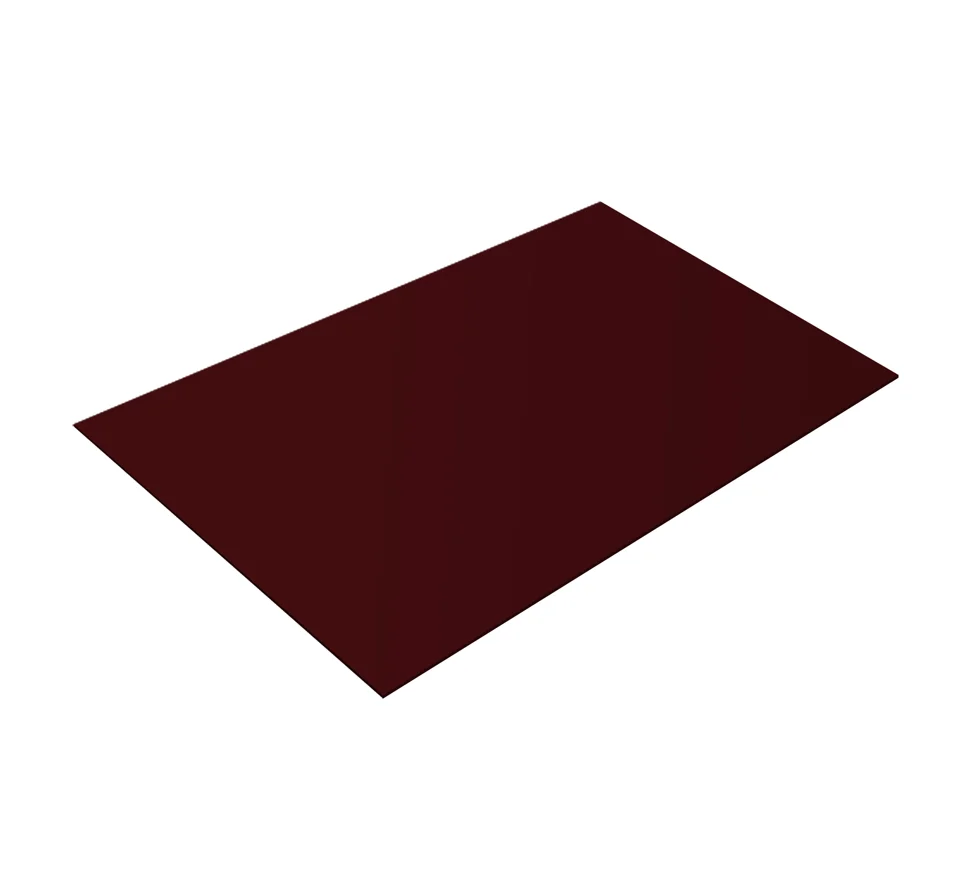 Плоский лист PE RAL 3005 (красное вино), 0.4 мм, 1,25*1 м.п., пл=1.25м2 (в пленке)