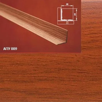 Порог АПУ 009 алюминиевый 900*20*20 мм угловой внутренний (18 вишня)