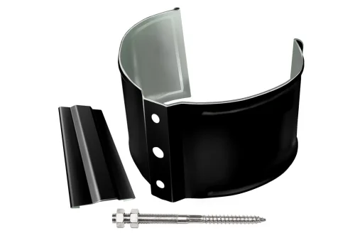 Кронштейн трубы на кирпич Optima, 90мм, RAL 9005