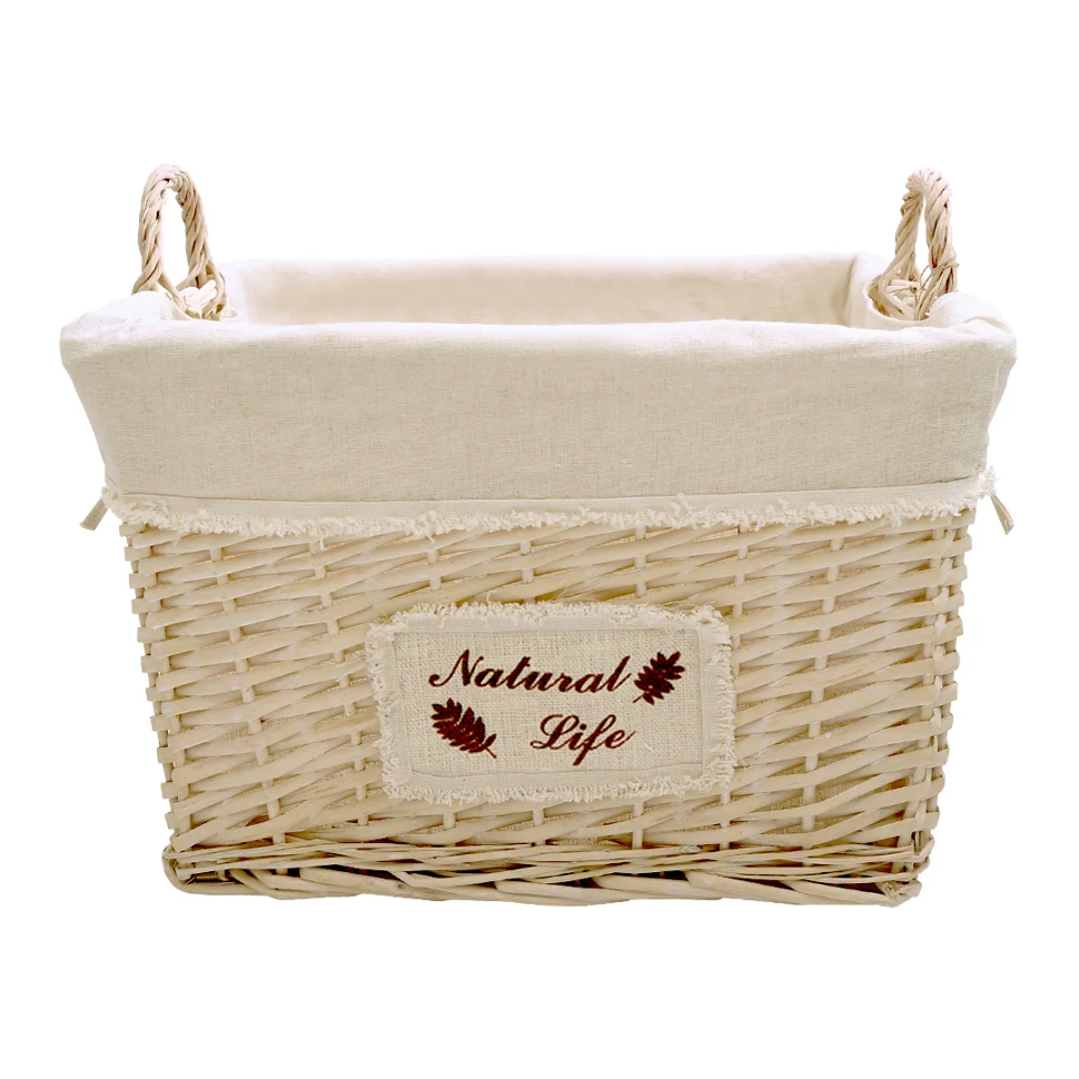 Корзина стеллажная высокая с ручками "Natural life", Д440 Ш335 В300