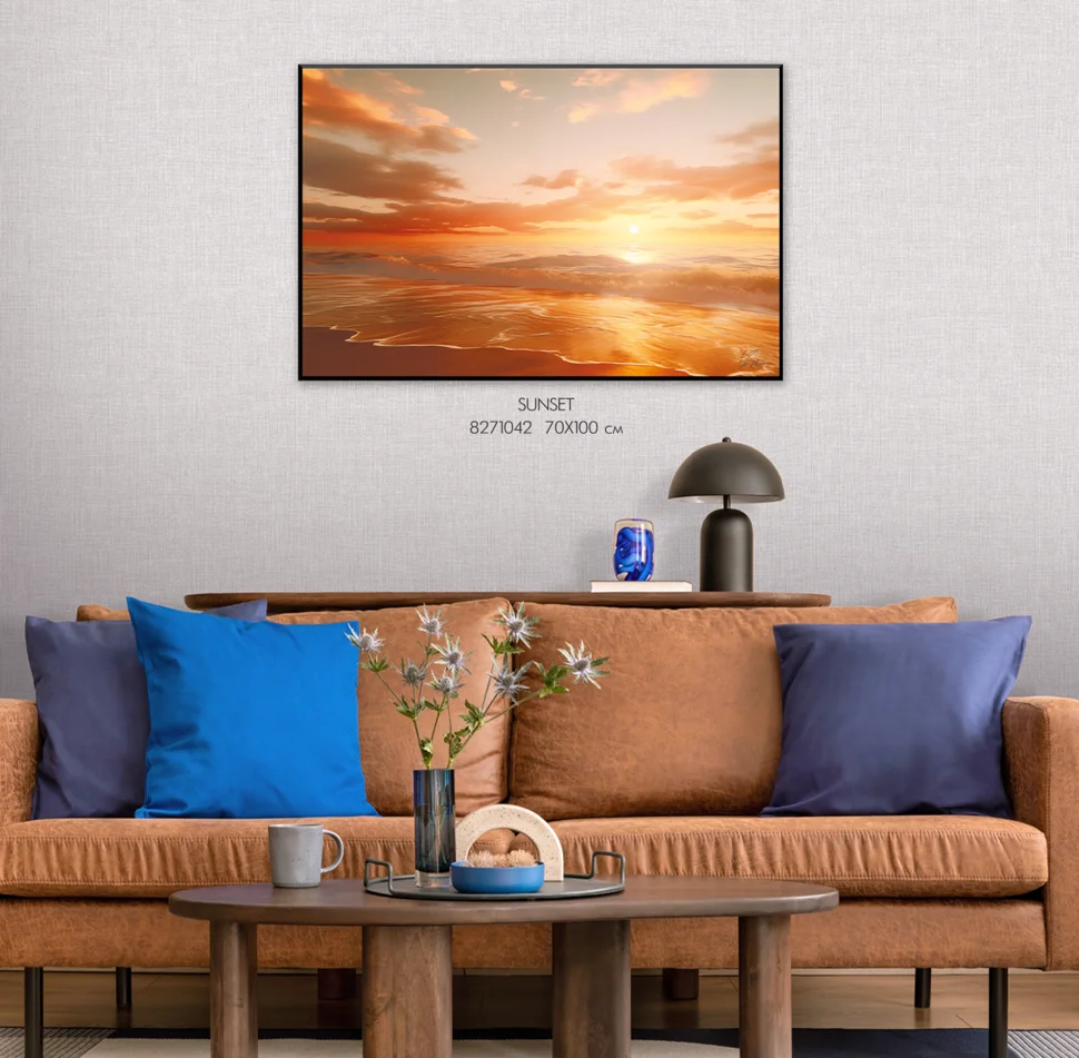 Картина интерьерная в раме VS на холсте Sunset 70*110 арт.8271042