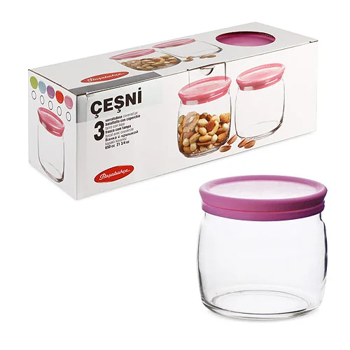 Банка для хранения PSB 43003SLBS 650мл с розовой крышкой ЧЕШНИ Банка для хранения PSB 43003SLBS 650мл с розовой крышкой ЧЕШНИ