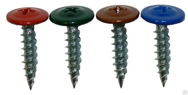 Саморезы с прессшайбой острие 4,2x19 RAL 9003 (уп 200шт) Bh