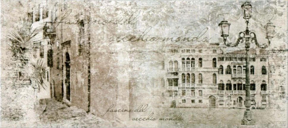 Плитка PiezaRosa Граффито Сити серая стена 20x45 арт.137672