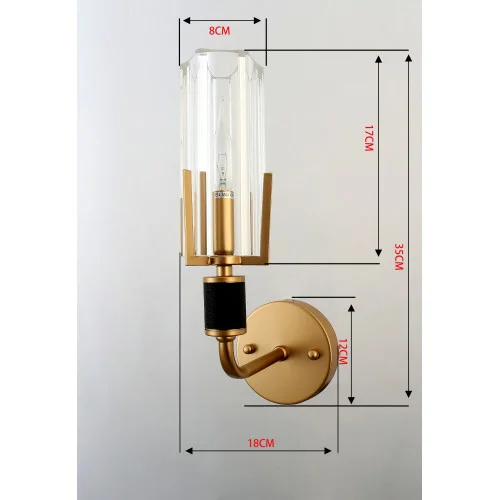 Бра Rivoli Gunda 2009-401 настенный 1 * Е14 40 Вт хрусталь классика*