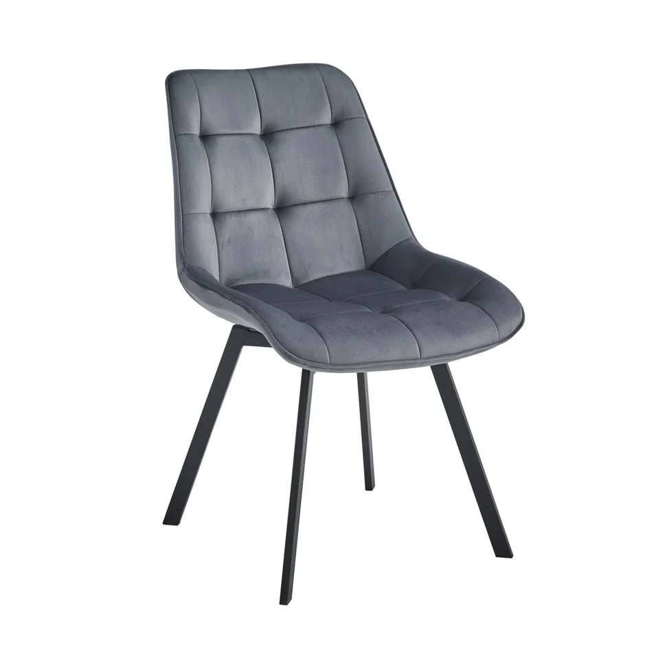Стул ROBERT (DC227) 360 ТЕМНО-СЕРЫЙ#G62-40 велюр (00-00005022)