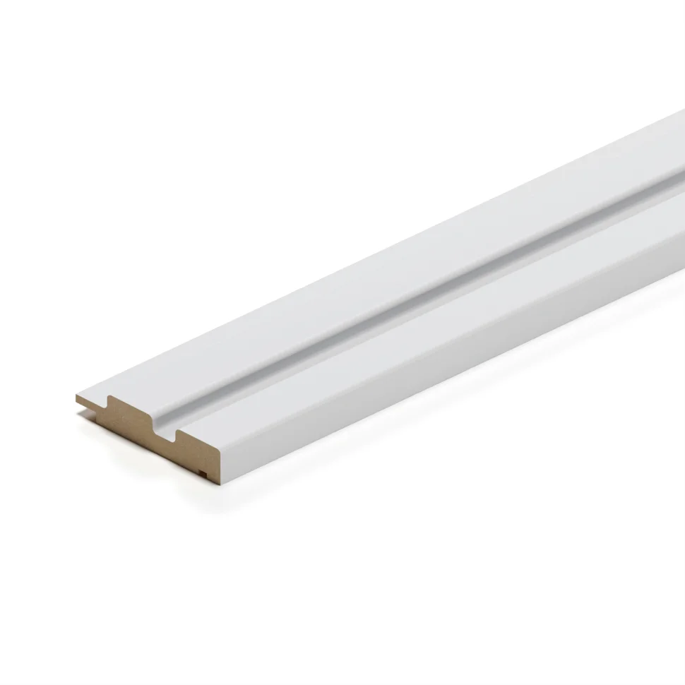 Профиль финишный МДФ STELLA Beats Standart Белый 2700x77x16