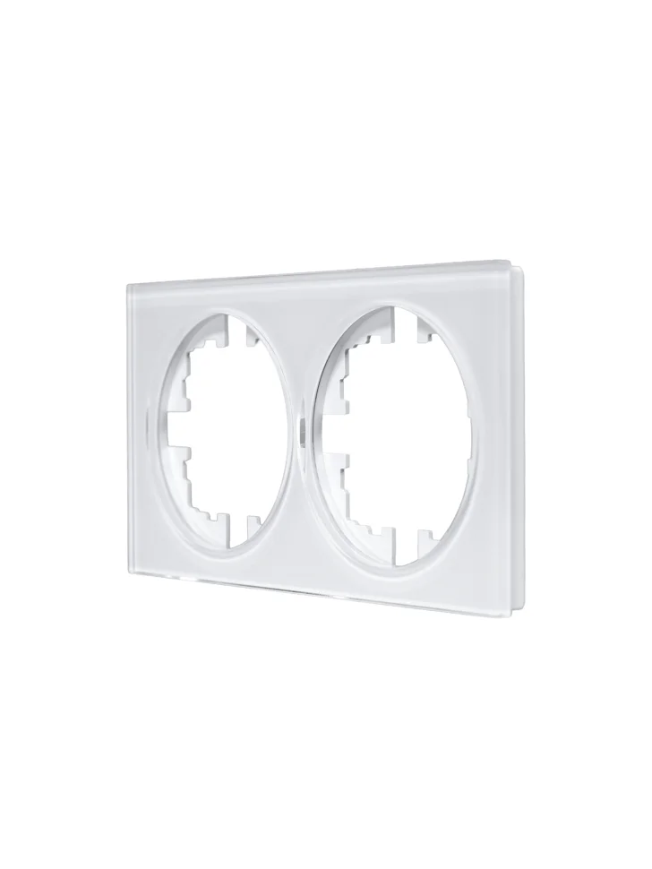 Рамка двухместная горизонтальная Lezard OSEN акриловая белая Рамка двухместная горизонтальная Lezard OSEN акриловая белая