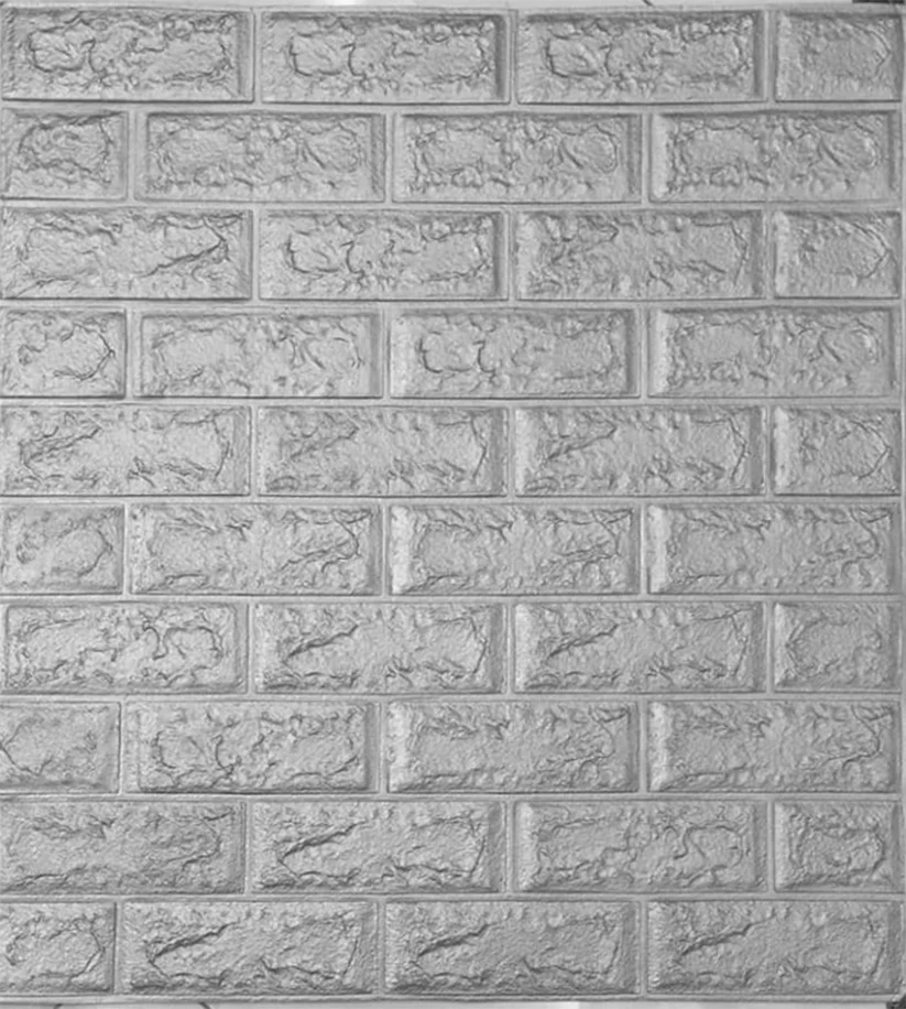 Панель мягкая cамоклеющаяся 3D 700*770* 3мм "Кирпич стальной"