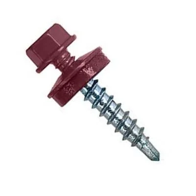 Саморез кровельный 4,8x19 (красное вино) RAL 3005 (пакет 50шт) DAXMER