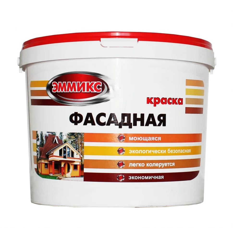 Краска ВД фасадная моющаяся акриловая ЭММИКС 14кг