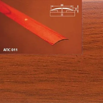 Порог АПС 011 алюминиевый 1350*30*4 мм одноуровневый (18 вишня)