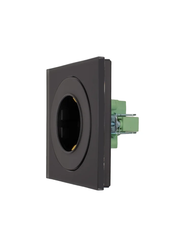 Рамка одноместная горизонтальная Lezard OSEN акриловая черная матовая