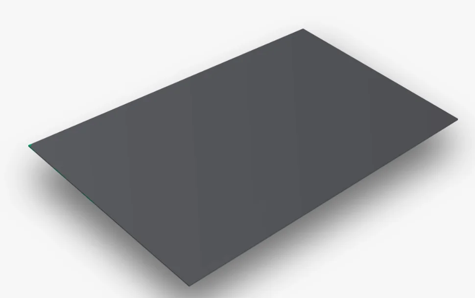 Плоский лист Corundum50 RAL 7024 (мокрый асфальт), 0.5 мм, 1.25*2м (В пленке)