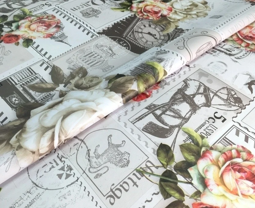 Клеенка ПВХ ПРИНТ/PRINT на тканевой основе 1,37*20м, мод.ST5507-1 Клеенка ПВХ ПРИНТ/PRINT на тканевой основе 1,37*20м, мод.ST5507-1