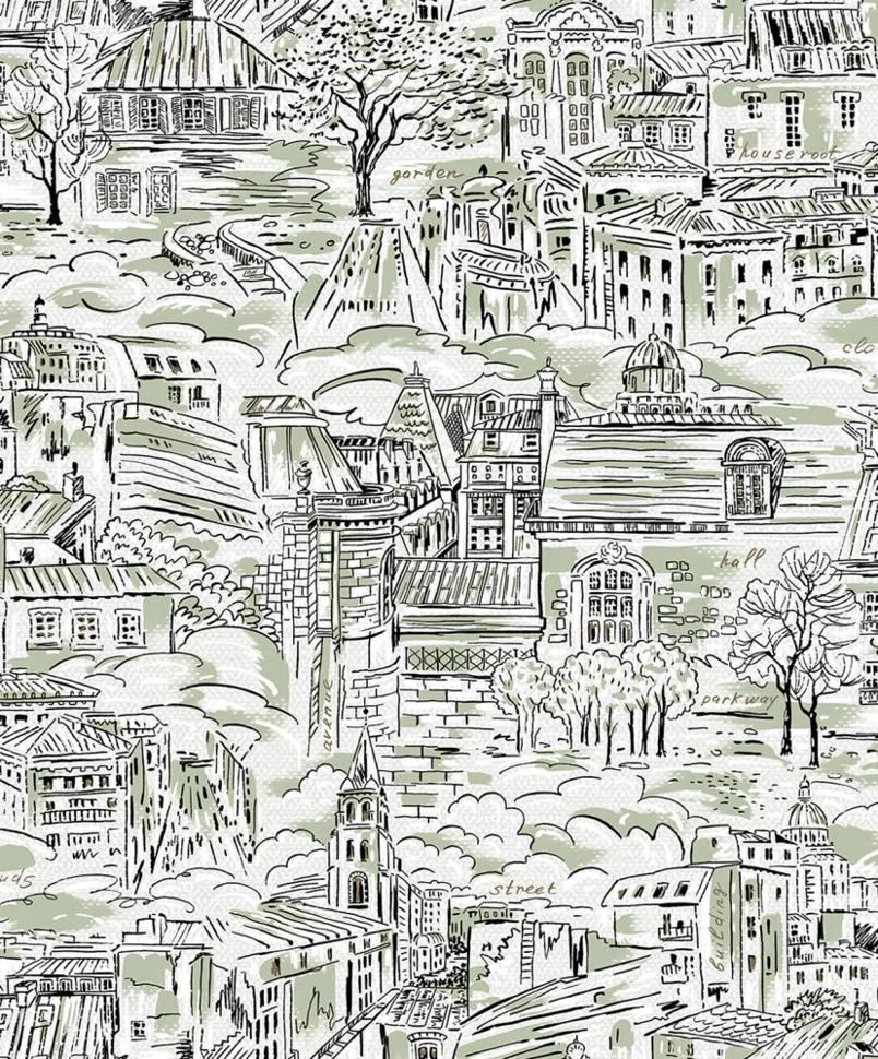 Обои Саратовские виниловые на бумажной основе С32М Городок 04 10*0,53 (акция)