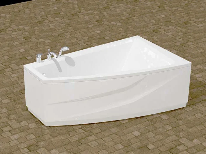 Ванна AQUATEK "Оракул" 180 х125 правая без гидромассажа (с фронт.экраном),с ножками