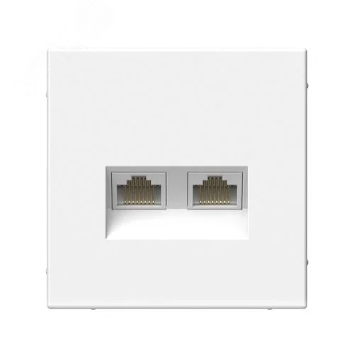 Механизм розетки компьютерной 2-м ArtGallery RJ45+RJ45 кат. 6A лотос SE GAL001388