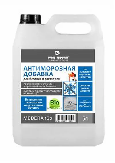 Добавка антиморозная для бетонов и растворов MEDERA 160 Anti-Frost -15 градусов, 5л