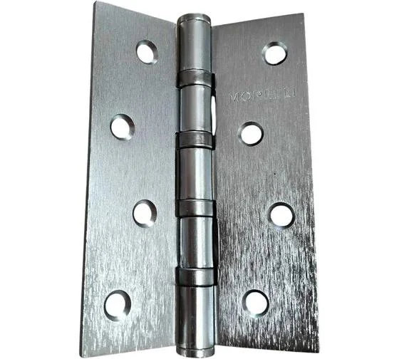Петля стальная MORELLI универсальная с 4-мя подшипниками без короны MSN 100X70X2.5-4BB SSC суперматовый хром Петля стальная MORELLI универсальная с 4-мя подшипниками без короны MSN 100X70X2.5-4BB SSC суперматовый хром