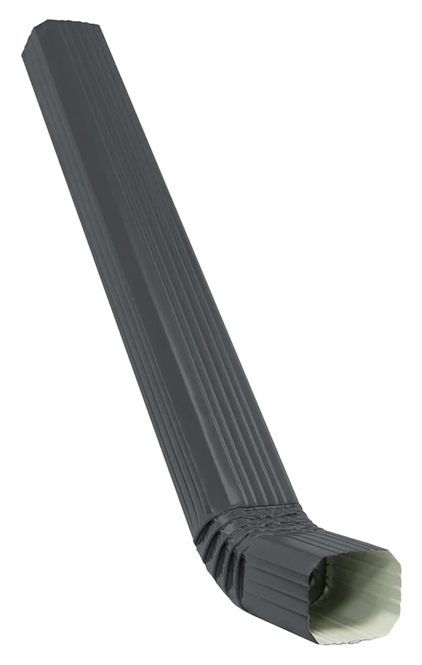 Труба прямоугольная с коленом Vortex 3м RAL 7024