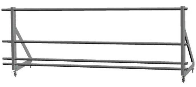 Ограждение кровельное со снегозадержателем 650 Optima, L= 2,00m, RAL **