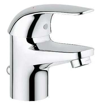 Смеситель GROHE Euroeco для раковины, гибкая подводка, донный клапан