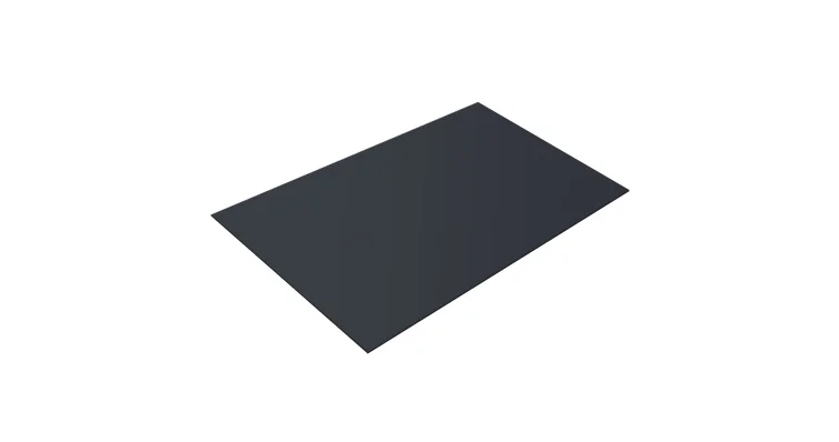 Плоский лист Quarzit Matt RAL7024 (мокрый асфальт), 0.5мм, 1.25*2м (в пленке)