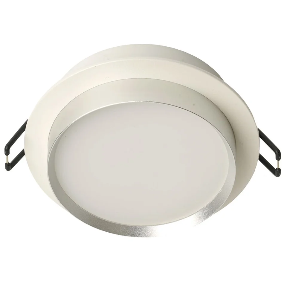 Светильник точечный Feron DL507 15W 230V GX53, белый +Серебро круг без лампы