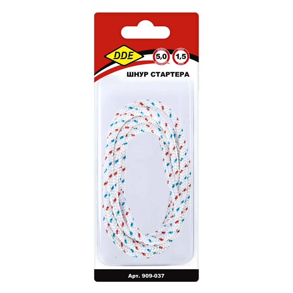 Шнур стартера в блистере 5,0мм 1,5м, DDE