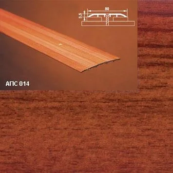 Порог АПС 014 алюминиевый 1800*80*3,5 мм одноуровневый (27 мербау)