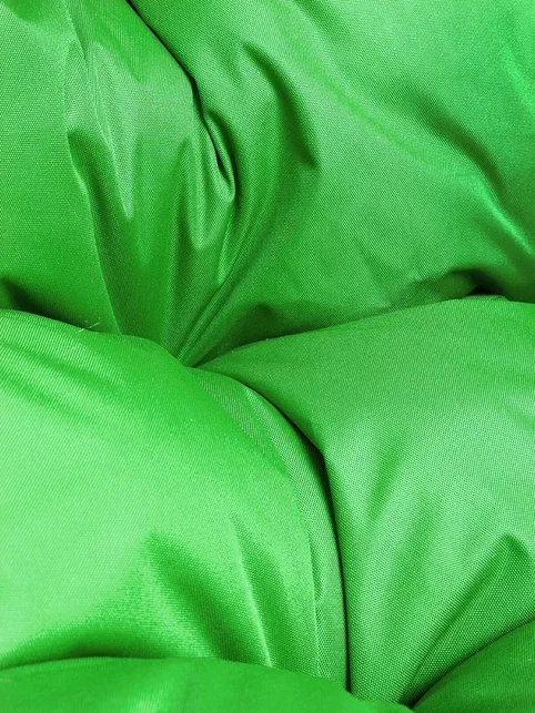 Подвесное кресло ДЛЯ ДВОИХ, цвет плетения – черный, подушка – зеленый