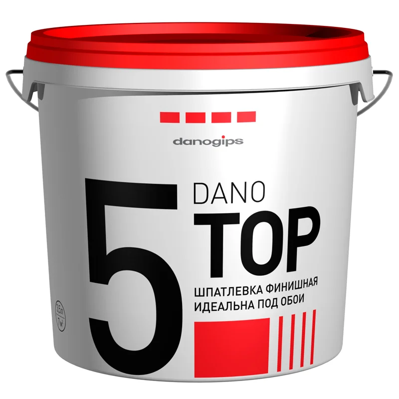Шпаклевка готовая DANO TOP полимерная финишная 10 л 16,5 кг