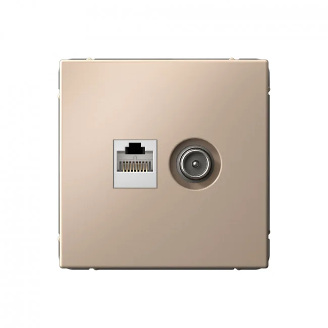 Механизм розетки компьютерной + телевизионной 2-м ArtGallery RJ45 + TV кат.5E песочн. SE GAL001289 Механизм розетки компьютерной + телевизионной 2-м ArtGallery RJ45 + TV кат.5E песочн. SE GAL001289