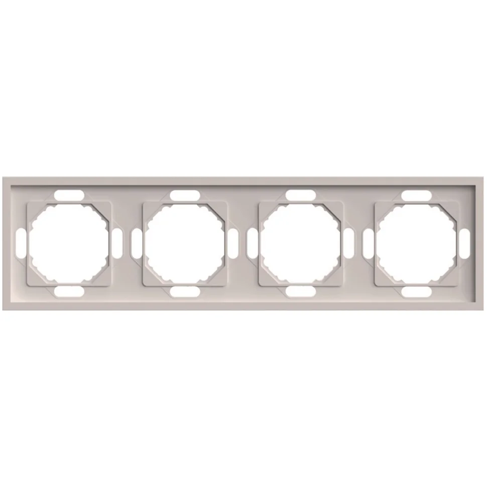 Рамка 4-местная Эмили STEKKER PFR00-5004-08, кашемир, soft touch