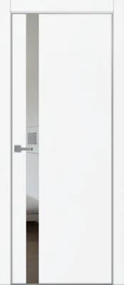 Дверь Uberture TAMBURAT Модель 4104 стекло зеркало GREY, магнолия &#160;кромка AL мат.хром 80