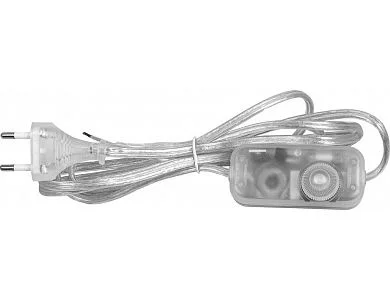 Шнур сетевой с диммером 230V 1,5+0,5м, прозрачный, DM103-200W Feron