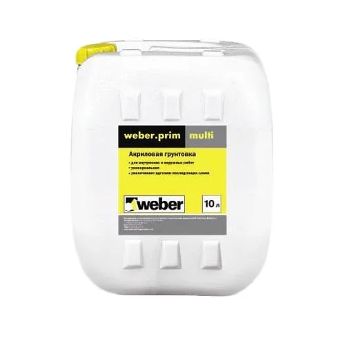 Грунт укрепляющий WEBER.PRIM MULTI белый 10 л