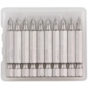 Биты отверточные кованые, хромомолибденовая сталь, тип хвостовика E 1/4", PH2, 50мм, 10шт, ЗУБР "МАСТЕР"