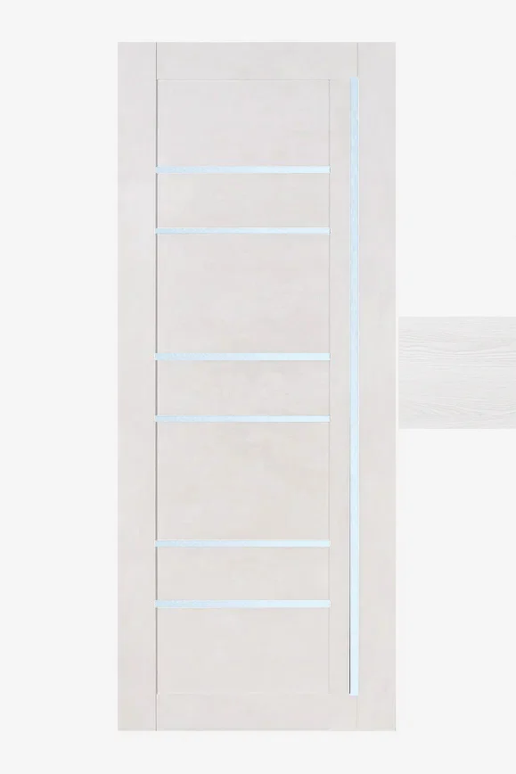 Дверь ТЕРРИ №114 Санторини, частичное стекло 80, еврошпон