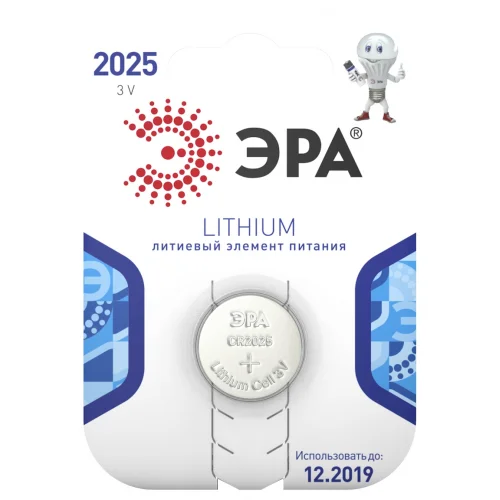 Элемент питания ЭРА CR2025-1BL (уп. 1шт).