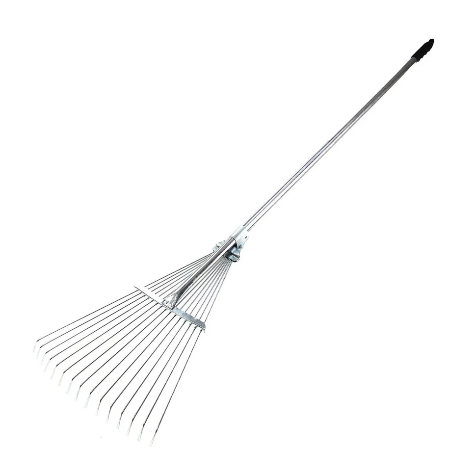 Грабли веерные проволочные раздвижные 15зуб. на металл. ручке, без порошкового окраса ЗП-000613 Грабли веерные проволочные раздвижные 15зуб. на металл. ручке, без порошкового окраса ЗП-000613