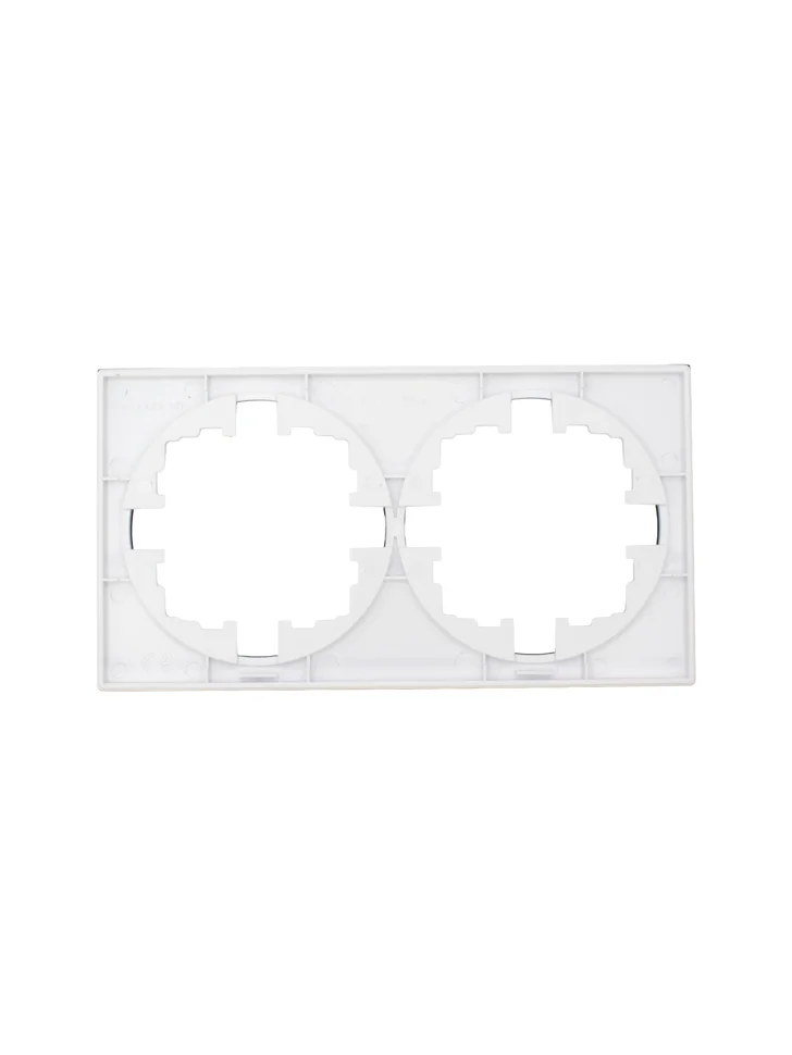 Рамка двухместная горизонтальная Lezard OSEN акриловая белая матовая Рамка двухместная горизонтальная Lezard OSEN акриловая белая матовая