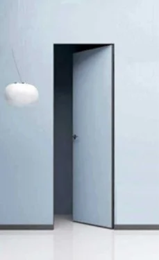 Дверь PROFILO PORTE PX-0 REVERS Invisible "Л" (петли справа) под покраску кромка хром с 4-х ст./врезка под 2 петли KronaK и замок 600*2100